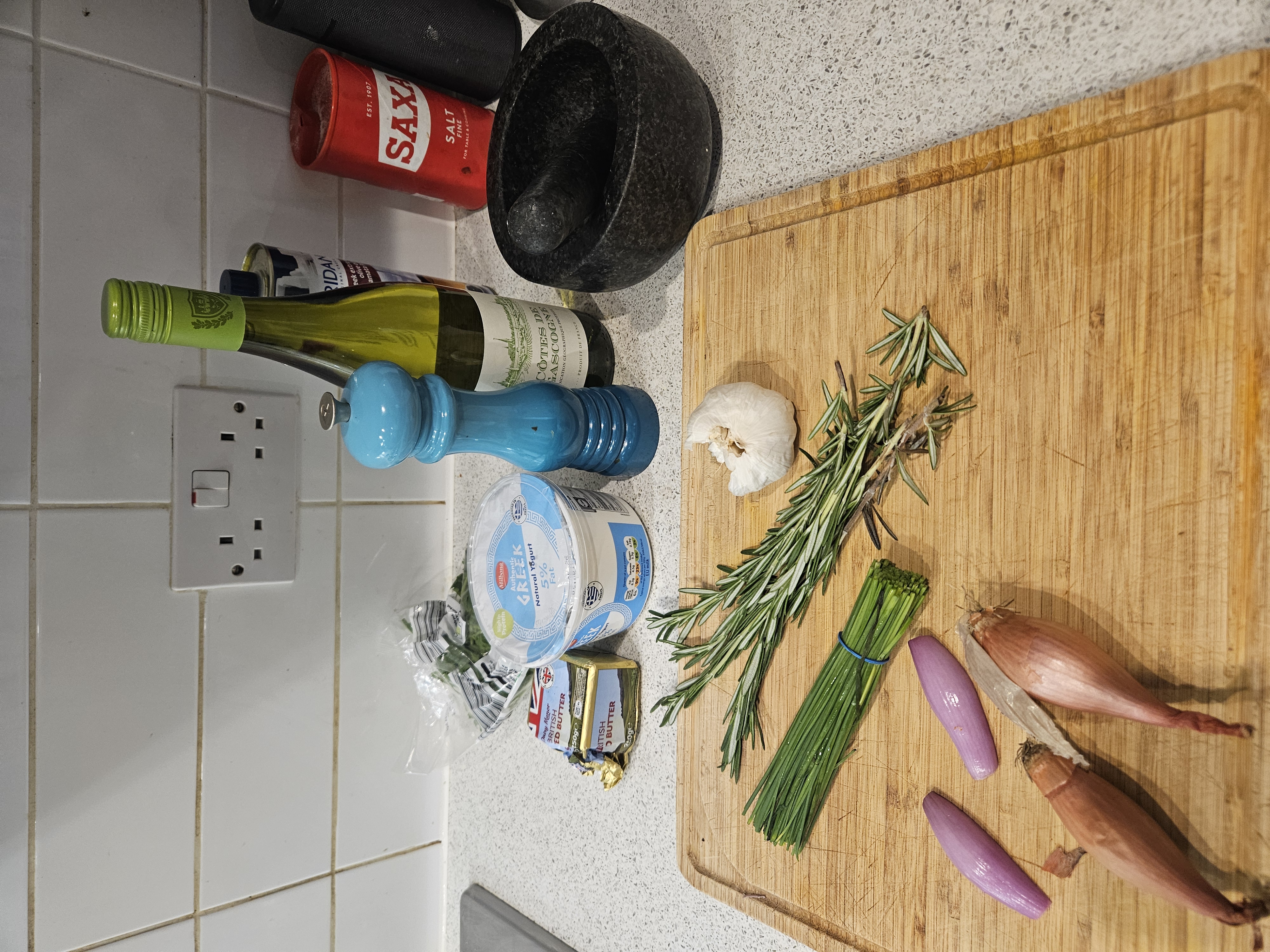 Ingredients laid out